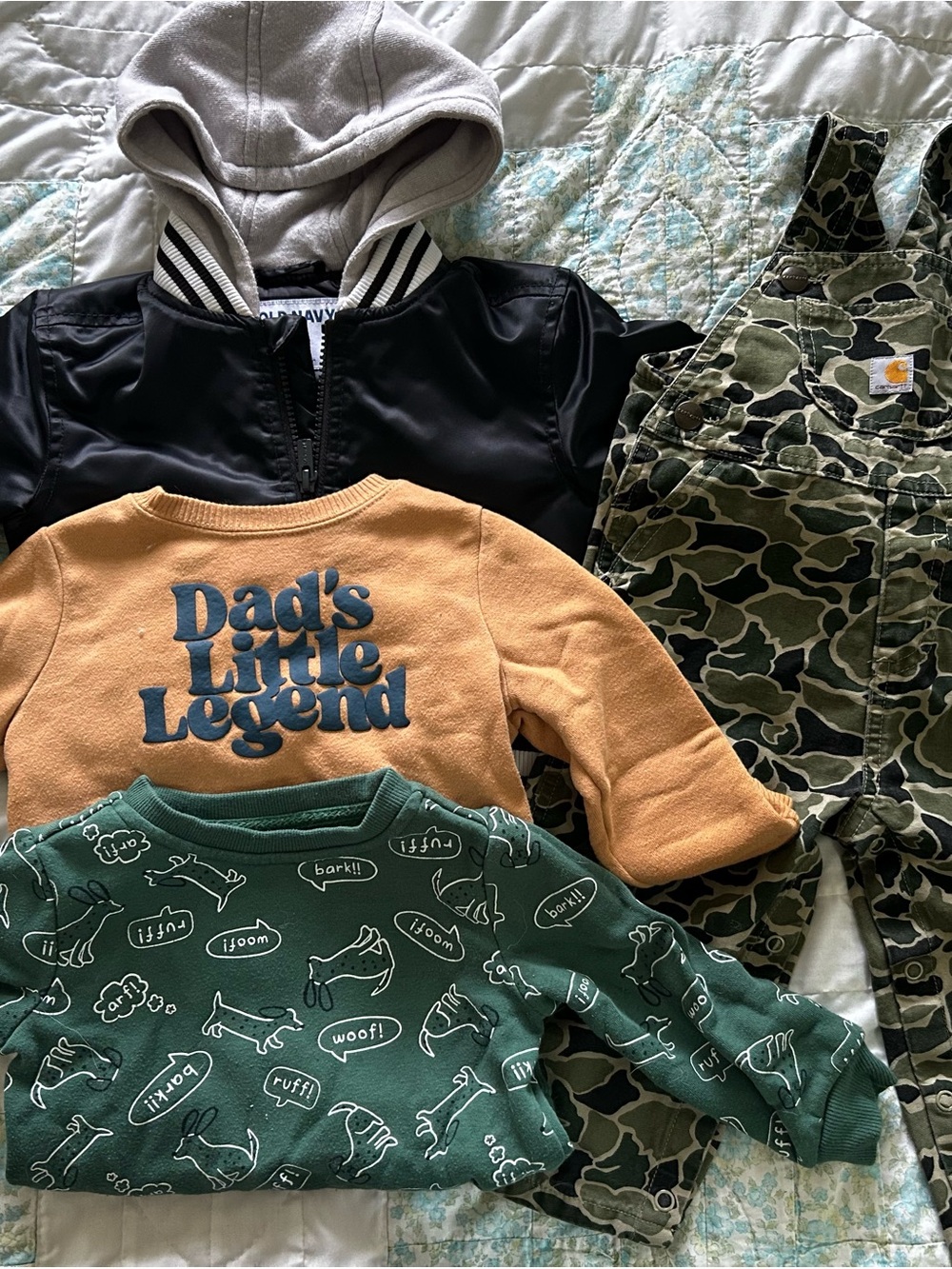 12-18M Boy Fall Clothing Bundle – 4pc | Sweatshirt, Jacket & Long Sleeve